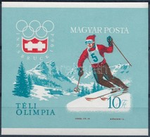 ** 1964 Téli Olimpia (II.) - Innsbruck Vágott Blokk (6.000) - Altri & Non Classificati