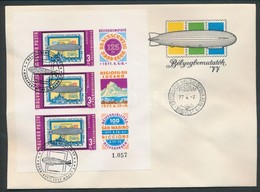 1977 Bélyegbemutatók Vágott Blokk FDC-n (4.000) - Other & Unclassified