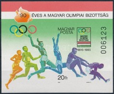 ** 1985 90 éves A Magyar Olimpiai Bizottság Vágott Blokk (4.000) - Altri & Non Classificati