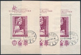 O 1958 Brüsszeli Világkiállítás 3 Db Blokk (15.000) - Otros & Sin Clasificación