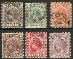 MALAYA - PERAK 1935 - 1937 VALUES TO 10c  FINE USED - Perak