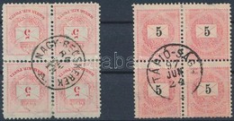 O 2 Db Krajcáros Négyestömb - Used Stamps