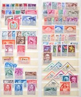 ** O Főleg Bélyegzett Kis Gyűjtemény Schaubek 8 Lapos Rugós Berakó 6 Oldalán - Used Stamps