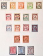 * O Régi Nagyalakú Kb 80 Lapos Albumban Magyar Gyűjtemény, 1908-tól Turul, Jó Portó és Hivatalos Sorok + 3 Db Blokk (csa - Used Stamps