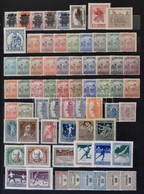 ** Szépen Rendezett Magyar Gyűjtemény 1913-1949 Benne Portó, Hivatalos és Hármas Lyukasztásos Bélyegek, Teljes Sorok, 8  - Used Stamps