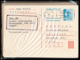 100 Db 60f 'postaládás' Futott Levelezőlap Kék Szöveggel (30 éve érintetlen Anyag) - Oblitérés