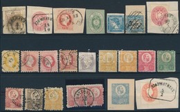 O 1850-1883 Javarészt Magyar és Feldolgozatlan Klasszikus Bélyeg, Ebből 4 Db Kivágáson, összesen 23 Db Bélyeg Stecklapon - Used Stamps