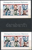 ** Amerikai Egyesült Államok 2 Db Kisív: Amerikai Diplomaták, 4,68$ Névérték - Altri & Non Classificati