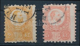 O 1871 Réznyomat 2kr és Képbe Fogazott 5kr - Altri & Non Classificati