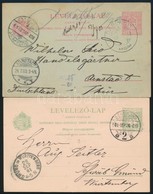 1901-1903 2 Db UPU Levelezőlap Németországba - Altri & Non Classificati