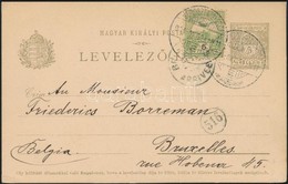 1904 Díjkiegészített Levelezőlap Sepsiszentgyörgyből Brüsszelbe Küldve - Otros & Sin Clasificación