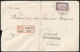 1919 Ajánlott Levél Svájcba Küldve Levélzáróval - Autres & Non Classés