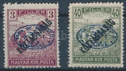 ** * Debrecen I. 1919 Arató/Köztársaság 3f és 40f Garancia Nélkül (**21.500) - Other & Unclassified