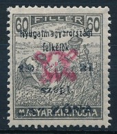 ** Nyugat-Magyarország II. 1921 Arató 60f Garancia Nélkül (19.000) - Altri & Non Classificati