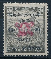 ** Nyugat-Magyarország II. 1921 Arató 60f Garancia Nélkül (19.000) - Otros & Sin Clasificación