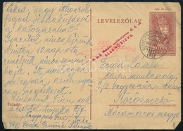 1941 Díjjegyes Levelezőlap 'M.Kir. II. Közérdekű Munkaszolgálatos Zlj. 3. Szd.' + SZÉKESFEHÉRVÁR-BUDAPEST 98 Mozgóposta  - Autres & Non Classés