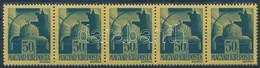 ** 1945 Hadvezérek 50f ötöscsík Sárga Alapnyomattal, Felülnyomat Nélkül - Altri & Non Classificati