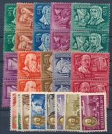 ** 1947-1948 Roosevelt Sor + Feltalálók Sor Párokban, Stecklapon (9.600) - Altri & Non Classificati