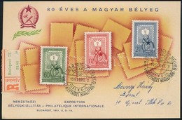 1951 80 éves A Magyar Bélyeg Ajánlott Emléklap (4.500) - Other & Unclassified