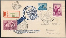 1952 MABÉOSZ Ajánlott FDC Díjkiegészítéssel (8.500) - Other & Unclassified