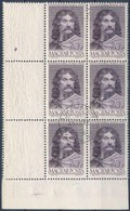 O 1952 A Néphadsereg Napja II. 20f ívsarki Hatostömb Bal Oldali üresmezőkkel - Altri & Non Classificati