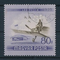 O 1954 Repülőnap 80f, Görbe Fehér Vonal A Szélzsák Felett - Autres & Non Classés