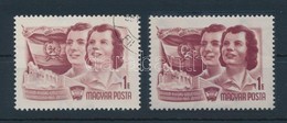 ** O 1955 DÍSZ Alulfestékezett Bélyeg A Fejek Felett Festékpontokkal + Postatiszta Támpéldány - Altri & Non Classificati