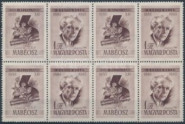 ** 1955 Bartók Bal Oldali Szelvénnyel, 4 Bélyeget és 4 Szelvényt Tartalmazó összefüggés - Other & Unclassified