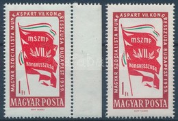 ** 1959 MSZMP Kongresszus  ívszéli 1Ft Kékeszöld Papíron + Támpéldány - Otros & Sin Clasificación