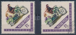 O 1962 Autó- és Motorsport 1 Ft, A Motoros Feje Színeltolódás Miatt Deformált - Other & Unclassified