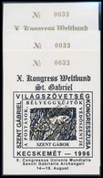 ** 1996 Pannonhalma 3 Db-os Emlékív Garnitúra Azonos Sorszámmal (033) (20.000) - Sonstige & Ohne Zuordnung