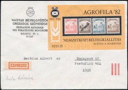 1982 Agrofila Emlékív 1992-ben Futott Expressz Levélen - Sonstige & Ohne Zuordnung