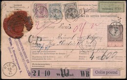 1891 Csomagszállító Brüsszelbe 75kr Bérmentesítéssel - Other & Unclassified