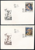 1989 Festmény Blokkból Kitépett Sor Mi 3001-3002 2 Db FDC-n - Sonstige & Ohne Zuordnung