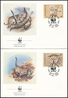 1989 WWF Homoki Macska és Sivatagi Róka Sor 4 Db FDC-n Mi 450-453 - Sonstige & Ohne Zuordnung