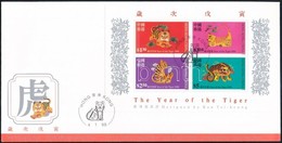 1998 Kínai Újév: Tigris éve Blokk Mi 57 FDC-n - Altri & Non Classificati