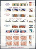 ** 1987-1989 India 89 Bélyegkiállítás 14 Különféle Füzetlap / 14 Different Booklet Panes - Altri & Non Classificati