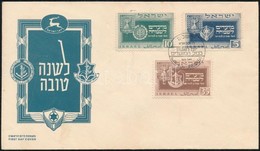 1949 Zsidó ünnepek Mi 19-21 FDC - Autres & Non Classés