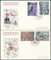 1990-1993 2 Db Festmény Sor 3 Db FDC-n - Other & Unclassified