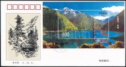 1998 UNESCO-világörökség: Jiuzhaigou-völgy Blokk Mi 84 FDC-n - Andere & Zonder Classificatie