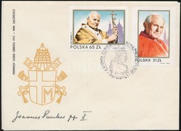 1983 II. János Pál Pápa Látogatása Sor Mi 2868-2869 + Blokk Mi 91 2 Db FDC-n - Autres & Non Classés