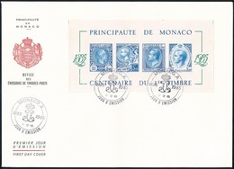 1985 100 éves A Bélyeg Blokk FDC-n Mi 31 - Autres & Non Classés