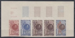 ** Niger 1963 15 éves Az Emberi Jogok Nyilatkozata Mi 58 5 Klf Fogazatlan Színpróba ötöscsíkban / Stripe Of 5 Different  - Altri & Non Classificati