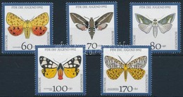 ** 1992 Lepkék Sor,
Butterfly Set
Mi 1602-1606 - Other & Unclassified