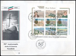 1995 Történelmi Események A II. Világháború Idején Kisív Mi 2368-2376 FDC-n - Sonstige & Ohne Zuordnung