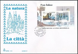 2000 Természet és Városok Blokk Mi 23 FDC-n - Autres & Non Classés