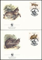 1988 WWF: Ibériai Hiúz Sor 4 Db FDC-n Mi 1741-1744 - Other & Unclassified