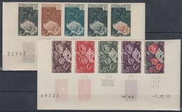 ** Új-Kaledónia 1959 Tengeri állatok Mi 364-367 20 Klf Fogazatlan Színpróba 4 Klf ötöscsíkban / 4 Stripes Of 5 Different - Sonstige & Ohne Zuordnung