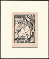 Fáy Dezső (1888-1954): Harangoznak A Város Felett, Fametszet, Papír, Utólagos Jelzéssel, Paszpartuban, 13×9,5 Cm - Autres & Non Classés