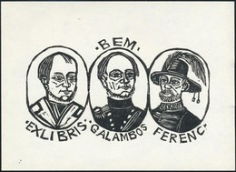 Perei Zoltán: Ex Libris Bem. Fametszet, Papír, 10x14 Cm - Andere & Zonder Classificatie